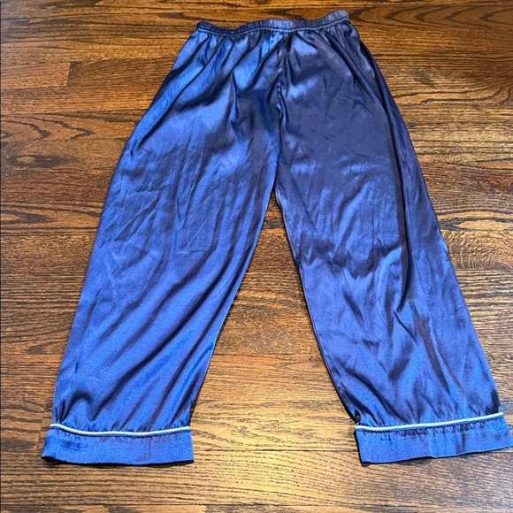 Royal Blue Satin Kids Pajama Set size 7-8 - Picture 3 of 13